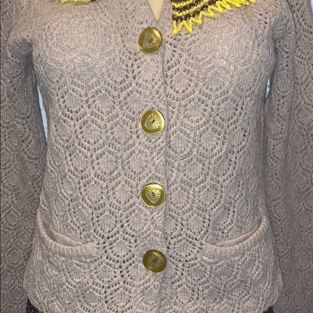 Anthropologie Sparrow Multi-Color Beaded Collar - Picture 5 of 9